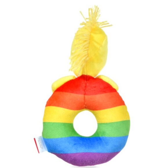 NWT ~ PEANUTS: Woodstock Peace & Love Plush Ring Squeaker 8 inch Pet Toy - Picture 4 of 10